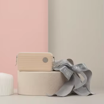 7-tommers mini cross body-veske, spesialtilpasset kosmetikkveske, make-up skjønnhetsveske