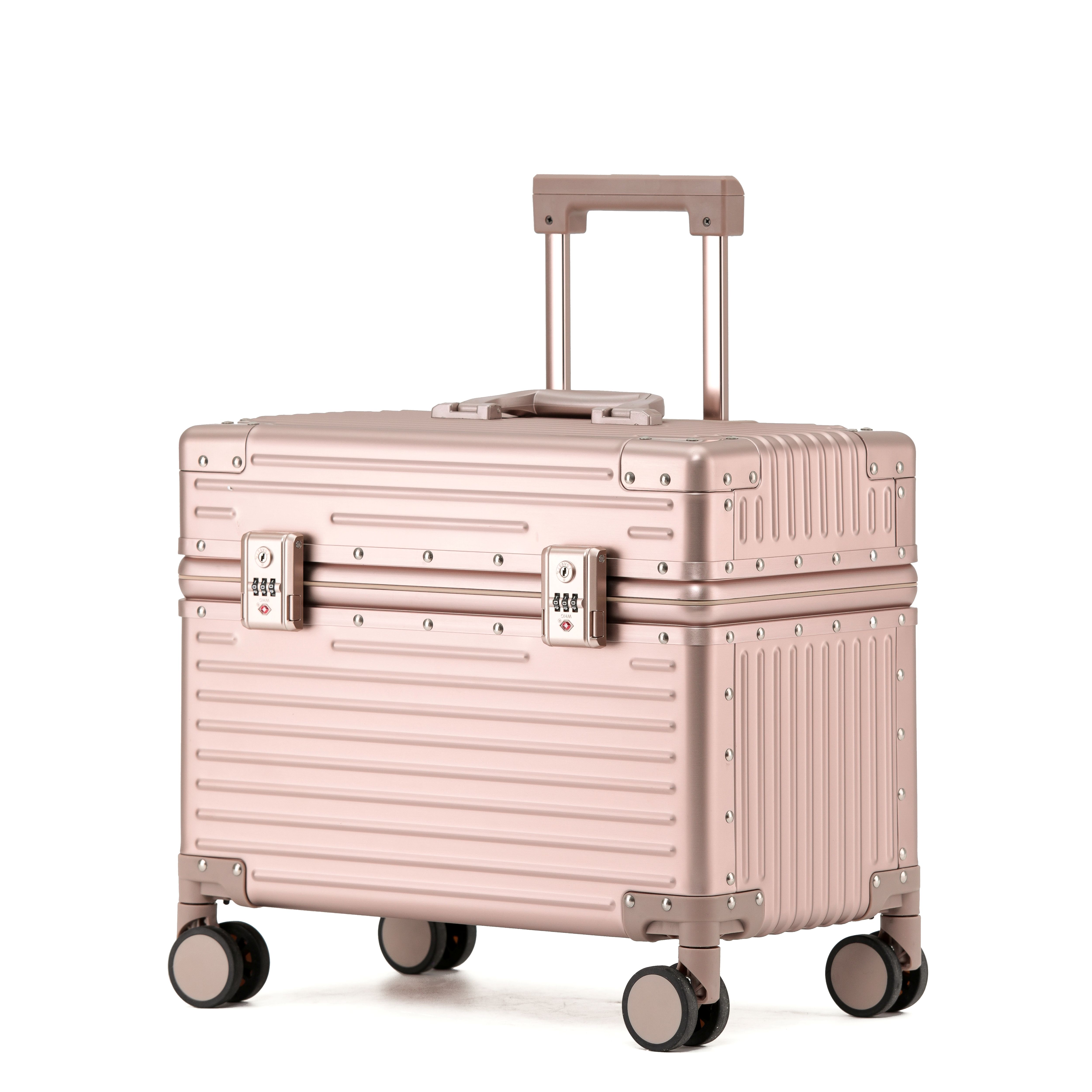 Magnesium-aluminiumslegering bagasjekoffert 18-tommers high end boarding-koffert